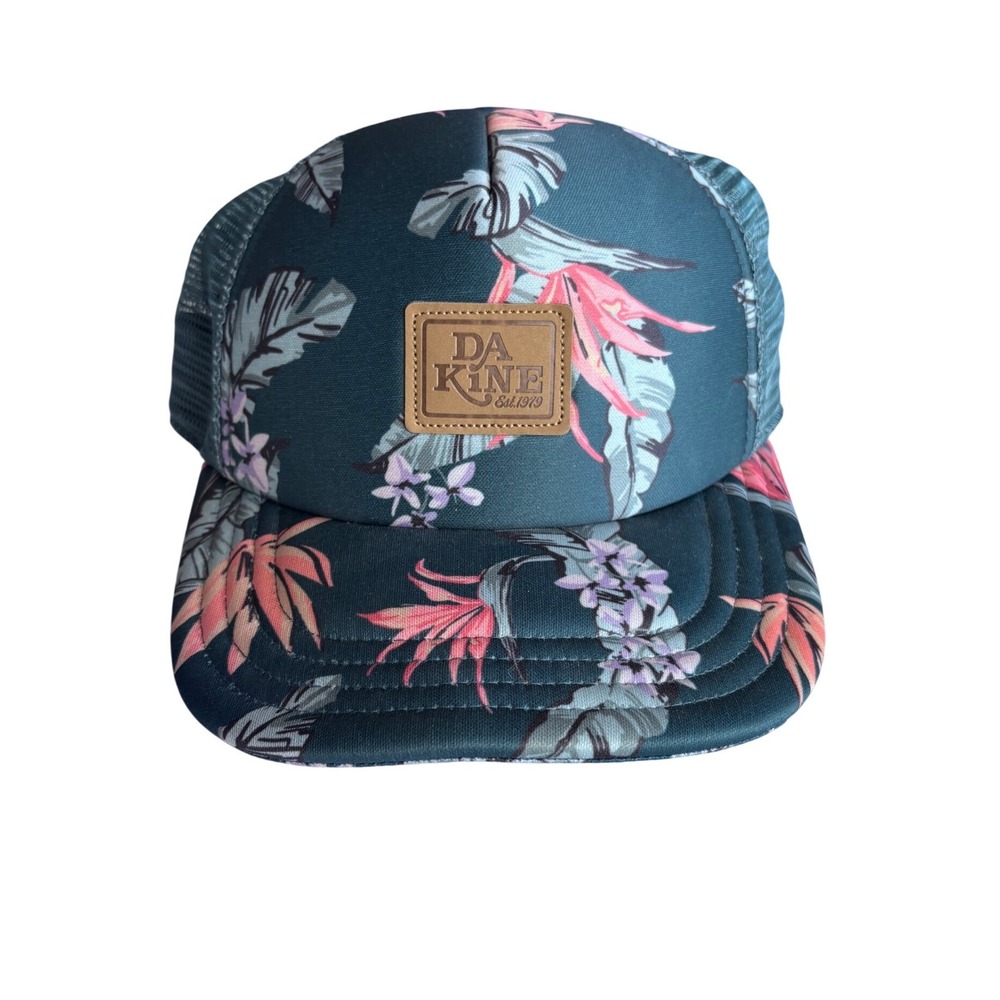 Dakine Floral Trucker Hat Teal Pink Tropical Snapback Cap 10000540 Mens Womens